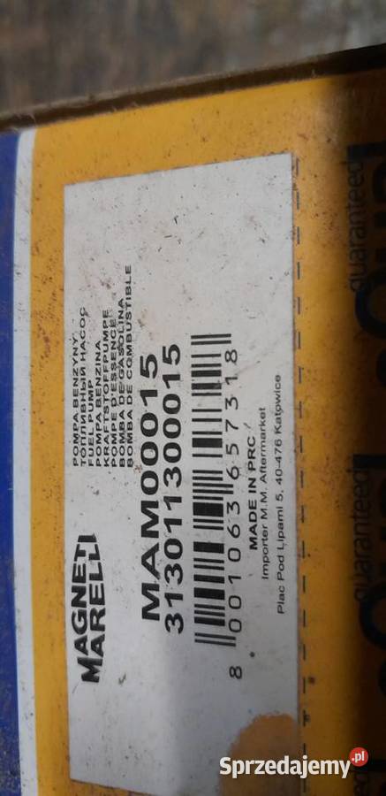 Pompa paliwa Magneti Marelli MAM00015 FIAT ALFA Szypliszki sprzedam