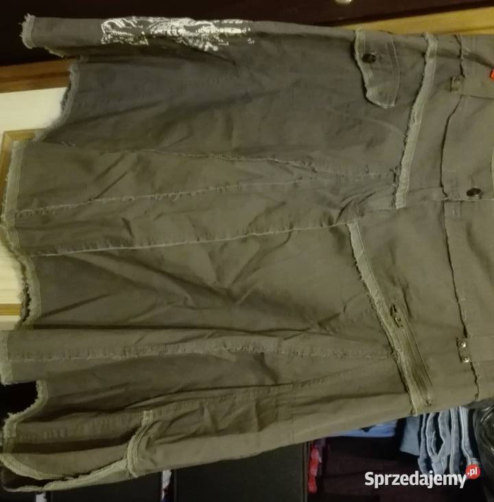 Khaki spódnica z kieszeniami awear L XL XXL szary/srebrny Warszawa