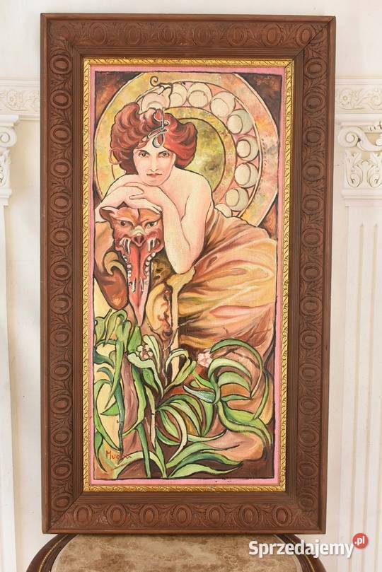 Alfons Mucha Dama Kameliowa Nimfa Akt Stary małopolskie Kraków sprzedam