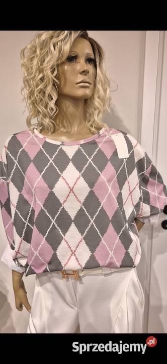 Made In Italy Bluzka Romby 95viskoza 5elastan Poznań