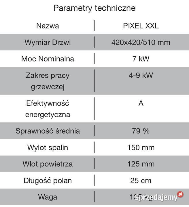 Koza Piec kominek PIXEL XXL dwustronna wizja opolskie Luboszyce sprzedam
