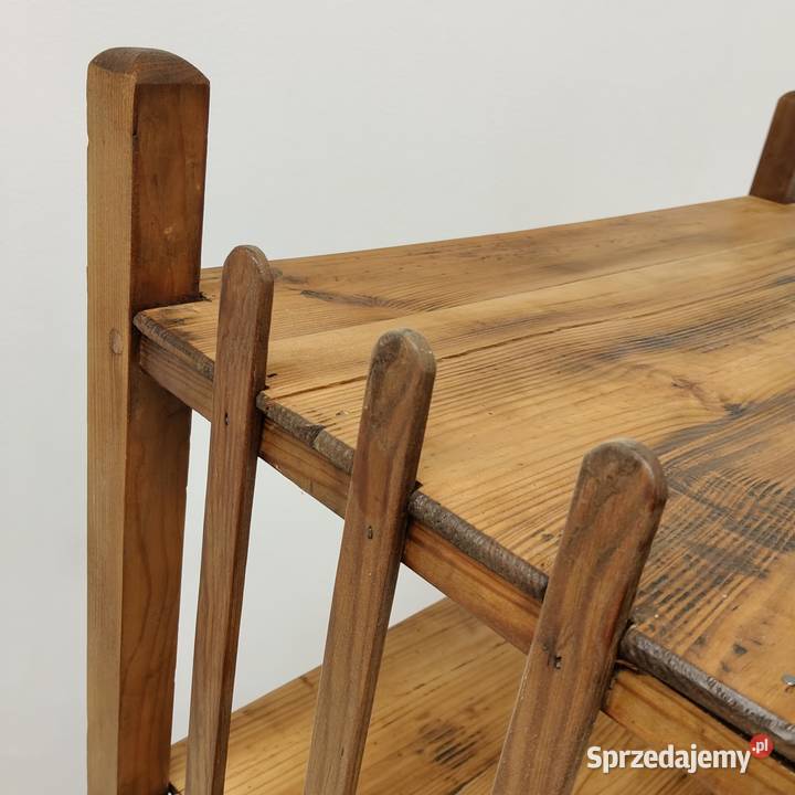 etażerka wysoka półka drewniana vintage design Radomsko