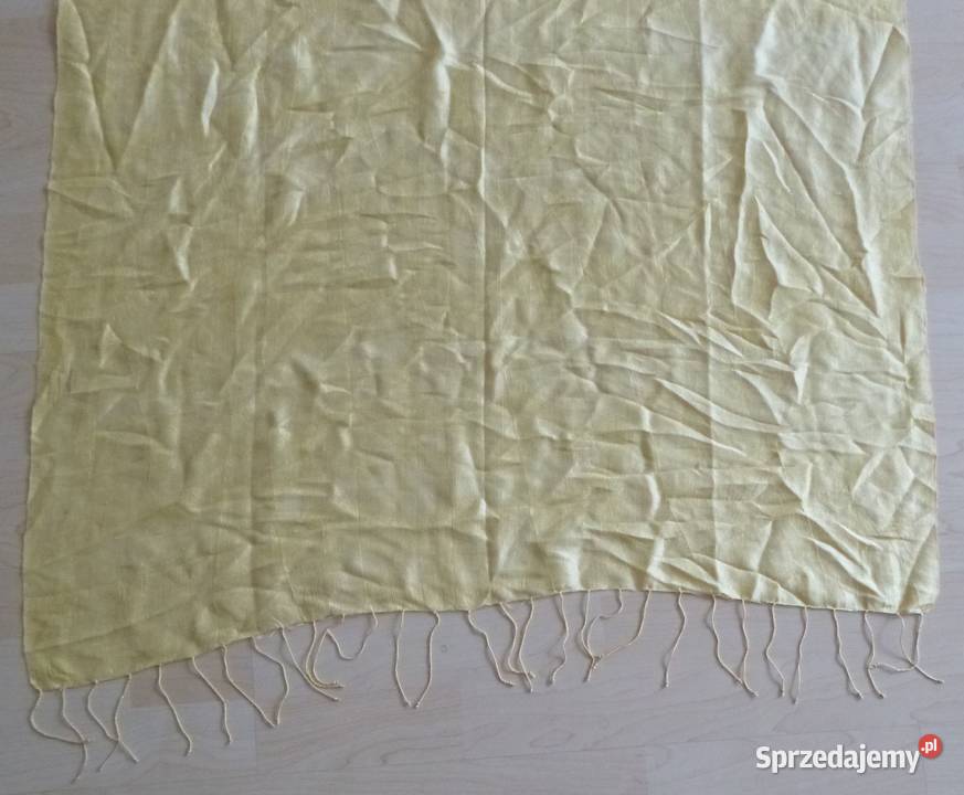 Lekki bawełniany szal z frędzlami sprzedam