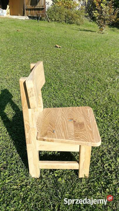 Krzesełko drewnianedębowe kilkuletniego dziecka Radków