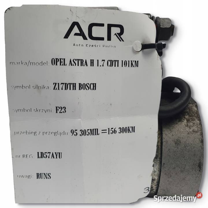 ROZRUSZNIK Opel Astra III H Zafira B 17 CDTI Układ elektryczny silnika sprzedam