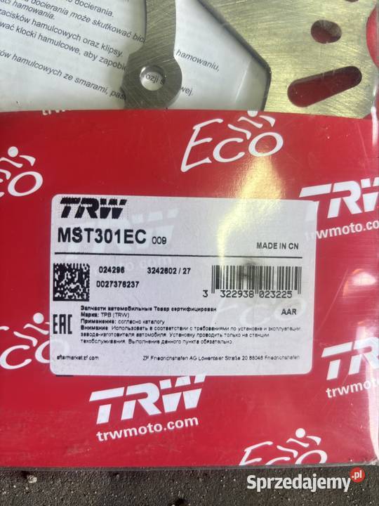 Tarcza hamulcowa TRW MST301EC Włoszczowa