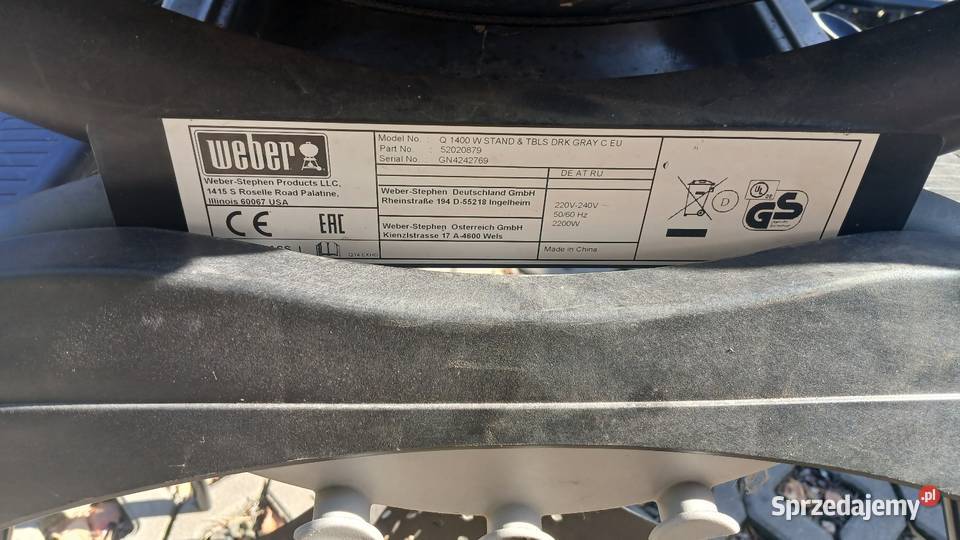 Sprzedam gril elektryczny weber q1400w Rybnik