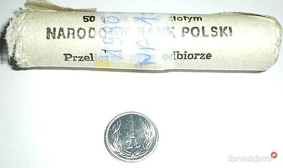 Moneta 1 1990 z rolki Numizmatyka wielkopolskie