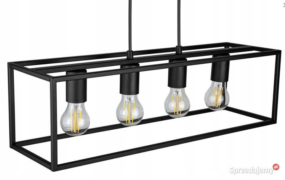 Lampa sufitowa wisząca 4xE27 LOFT EDISON czarna Choroszcz