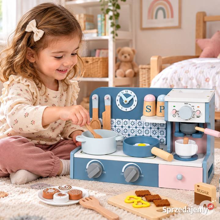 Drewniana mini kuchnia dzieci ECOTOYS z
