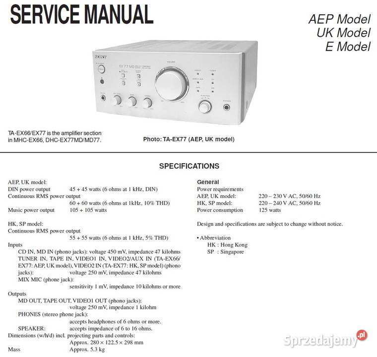 Wzmacniacz stereo Sony TAEX660 sprawny wysyłka Kraków