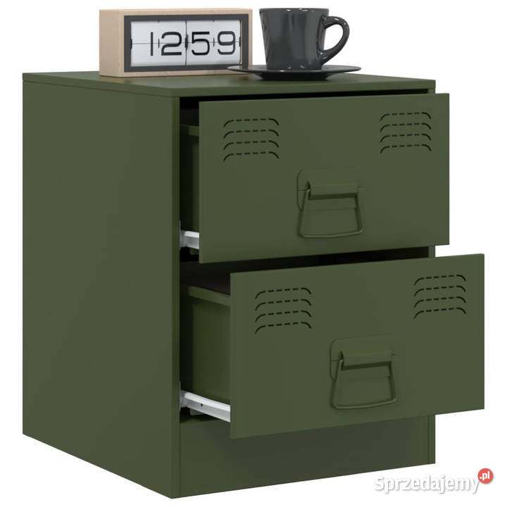 Szafki nocne 2 zielone 345x39x44 stal WM841628 Warszawa