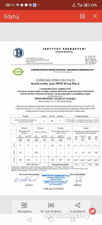 Kocioł MPM Wood Plus 6 kW 5 klasa ecodesign Staroźreby
