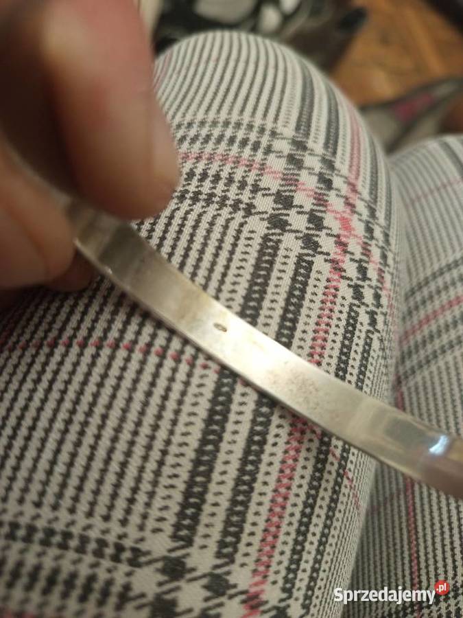 Piękna stara egipska bransoleta ze srebra z Kępno