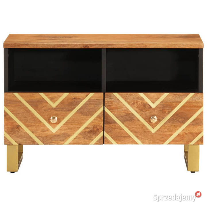 Szafka pod TV brązowoczarna 70x335x46 lite