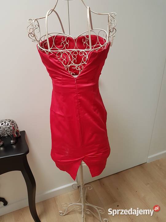 Przepiękna sukienka w kolorze malinowym 36 różowy mazowieckie Warszawa