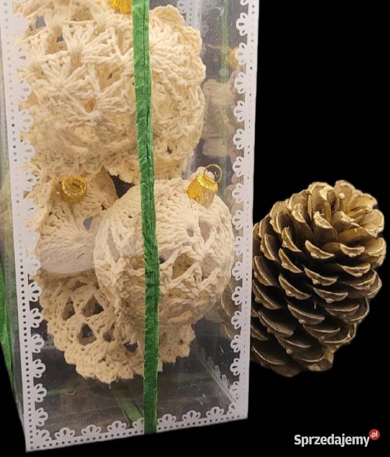 Bombki choinkowe serduszka ręcznie wykonane w Krzywaczka