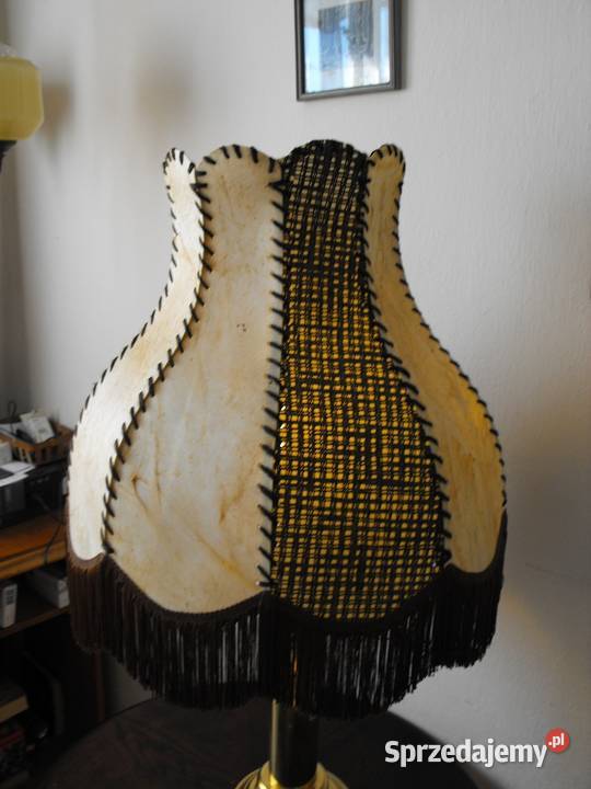 Elegancka mosiężna lampa gabinetowa skórzany Skierniewice