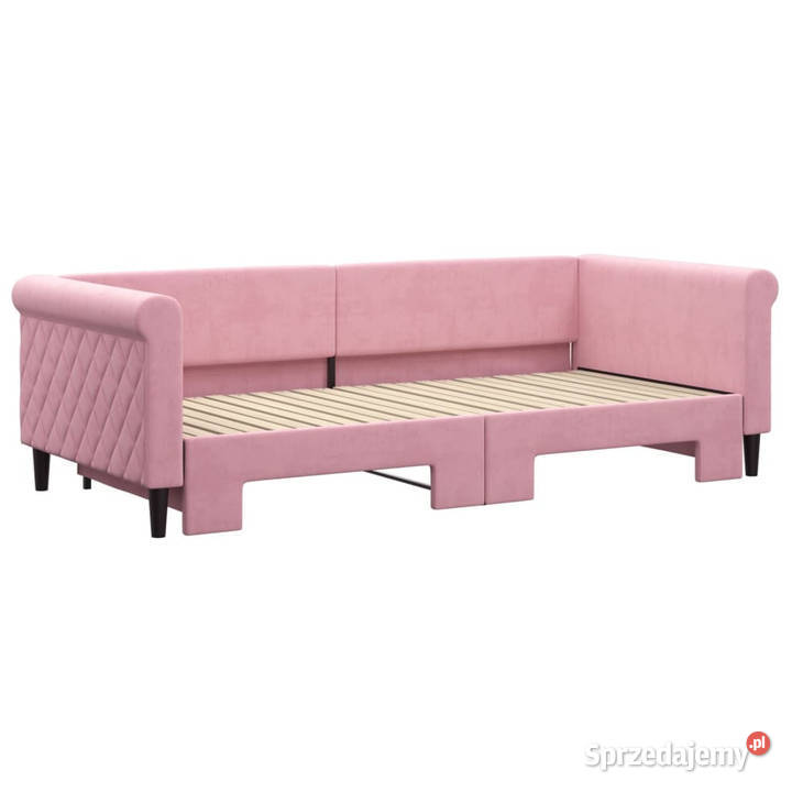 Sofa rozsuwana różowa aksamit 90x200 WM3197774 Warszawa sprzedam