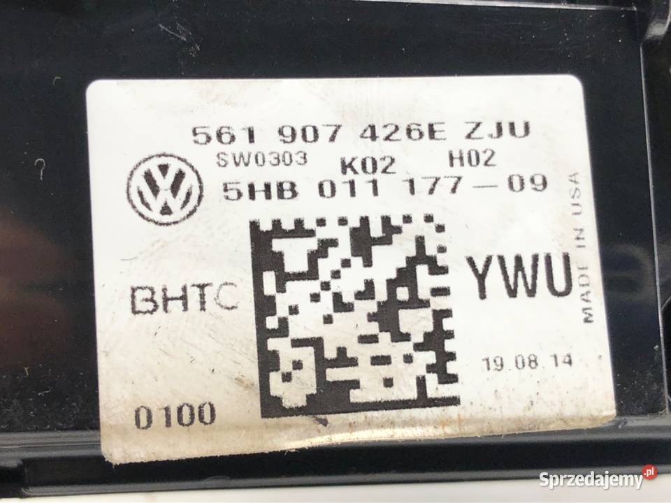 PANEL STEROWANIA NAWIEWU VW PASSAT B7 561907426E Panele sterowania, przełączniki