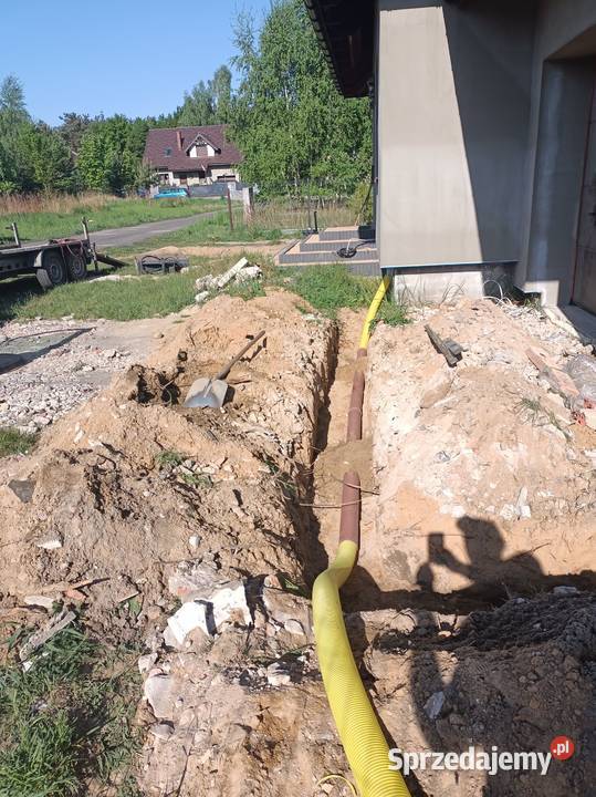 Montaż odwodnienia domu drenażu Wąsosze