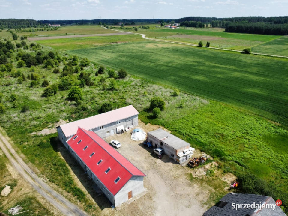 posiadłość jeziorem hale magazynyWYMÓJgm 405m2 Wymój