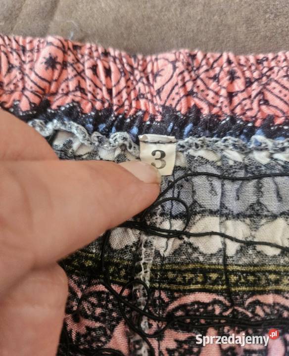 Spodnie damskie haremki 3 L40 styl indyjski wzór Inny wzór lubelskie Lublin sprzedam