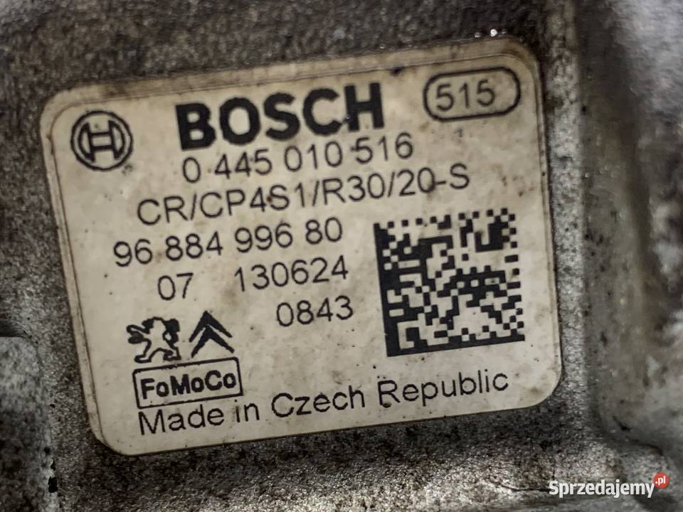 POMPA WTRYSKOWA CITROEN BERLINGO II 0445010516 Pompy wtryskowe Motoryzacja