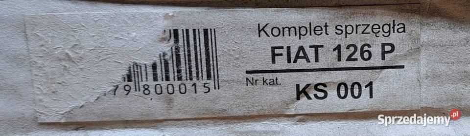 ZESTAW SPRZĘGŁA FIAT 126P KS 001 ZASET KOŻUCHÓW Mielęcin