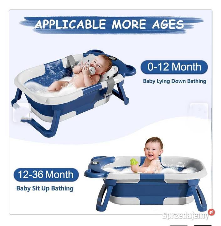 przenośna składana wanienka z termometrem sprzedam