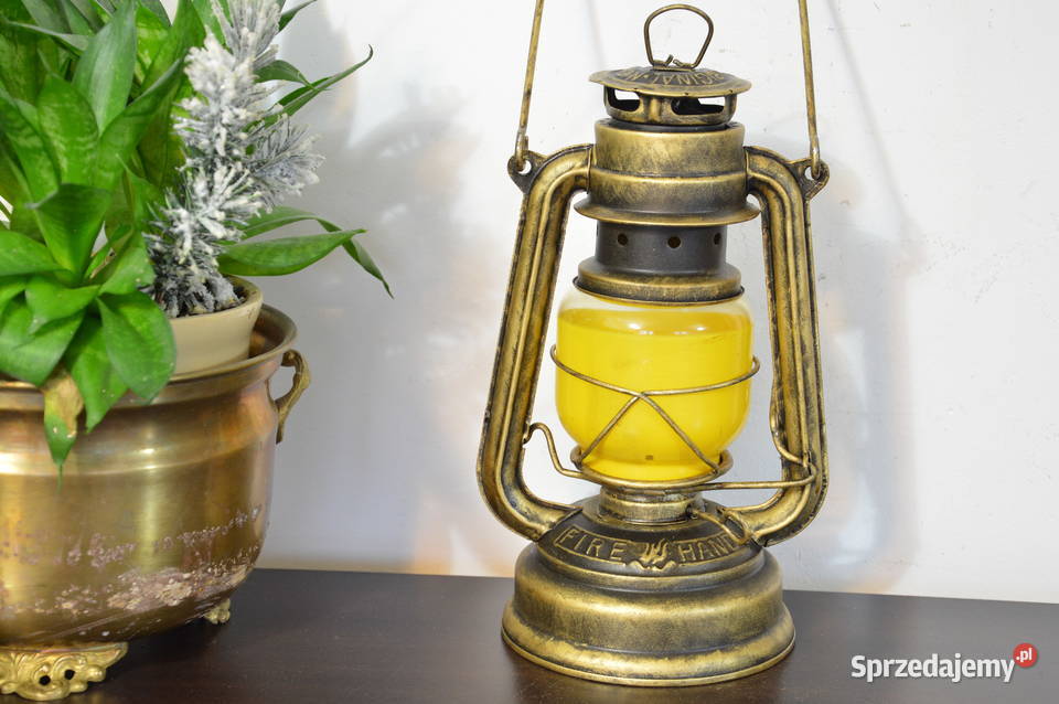 metalowa LAMPA NAFTOWA niemiecka ogrodowa