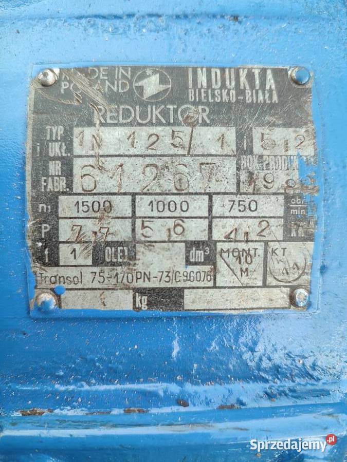 Przekładnia befared 521 wd 125 1N 1 reduktor Pozostałe Sędziszów