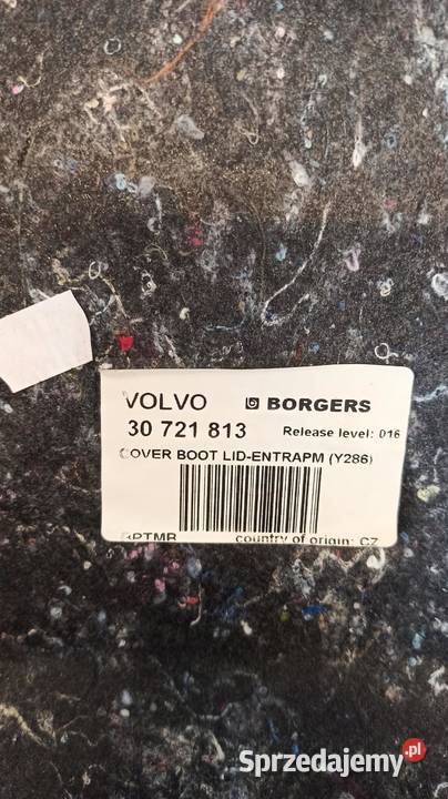 OSŁONA TAPICERKA WYGŁUSZENIE KLAPY VOLVO S80