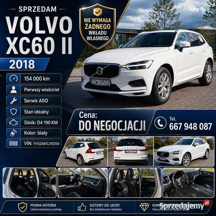Volvo XC60 1 właściciel ASO Świnoujście