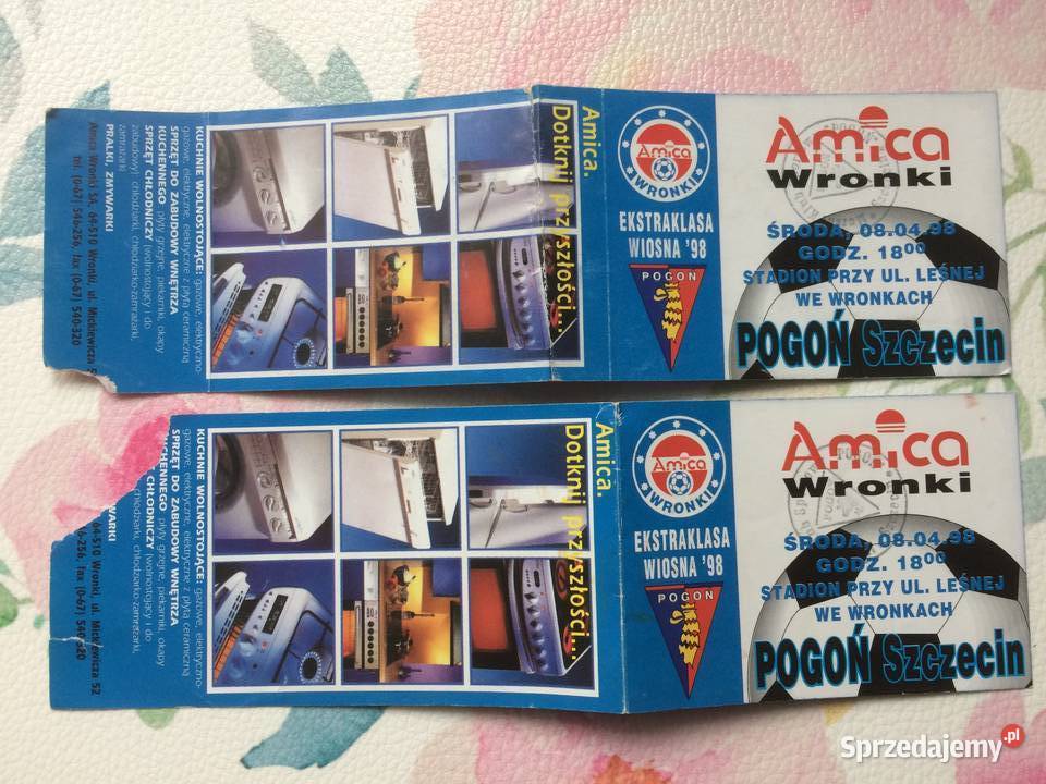 1163 Bilety Pogoni Szczecin 1998 R