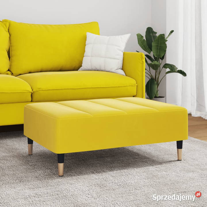 Podnóżek żółty 77x55x31 aksamit WM4007397 Warszawa