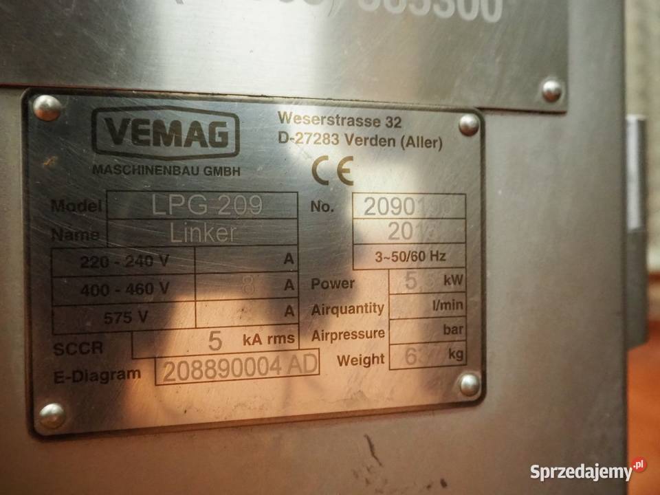 Porcjomat Vemag LPG 209 Krotoszyn