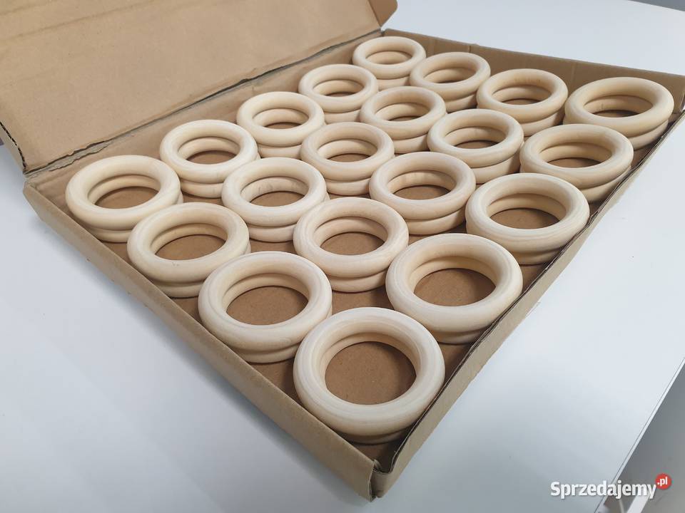 Drewniane pierścienie 40 kółka do makramy Legnica sprzedam
