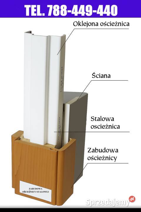 DRZWI Z OBUDOWĄ STAREJ FUTRYNY BEZ WYRYWANIA Łask