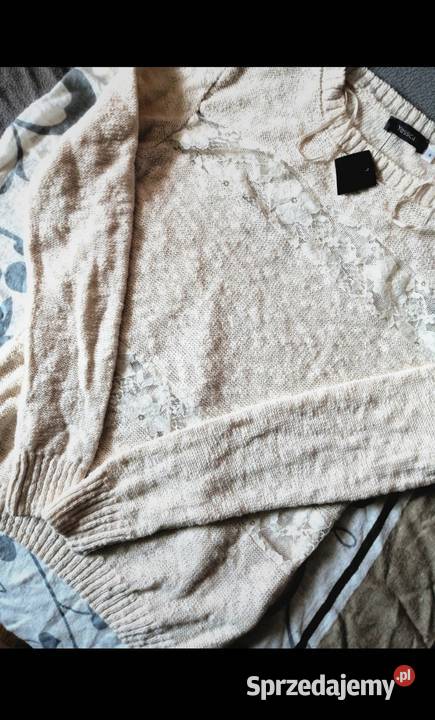 NOWY z metką SWETER sweterek 100 BAWEŁNA na S xs Leszno