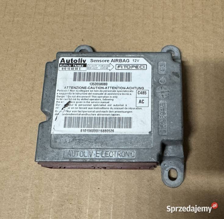 FIAT DOBLO SENSOR AIRBAG STEROWNIK PODUSZEK Poduszki powietrzne Kłodzko sprzedam