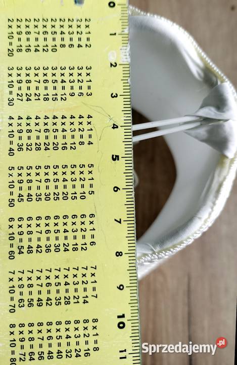 Mały abażur starej lampki nocnej biały ecri Choszczno