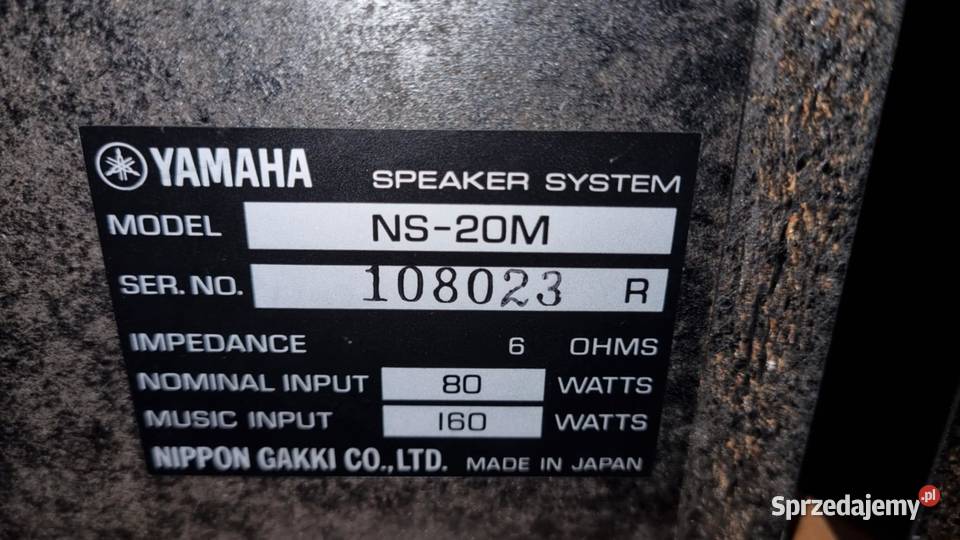 Legendarne monitory Yamaha NS20 M 2x160W 91dB Słuchawki i głośniki Warta