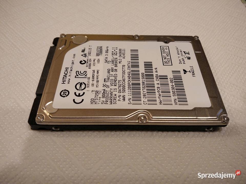 Dysk twardy Hitachi 500GB SATA II 25 2,5” Rzeszów