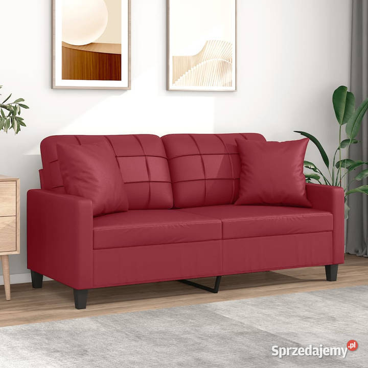 2os sofa z poduszkami winna czerwień 140 Warszawa