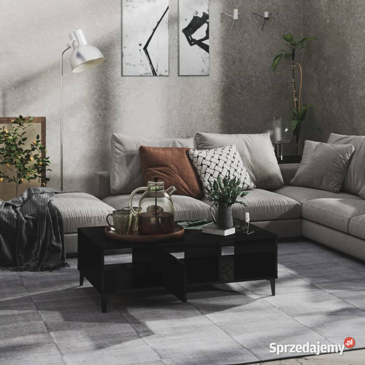 Stolik kawowy czarny wysoki połysk 1035x60x35 mazowieckie Warszawa