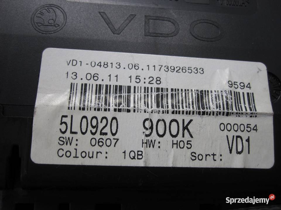 SKODA YETI 12r licznik zegary ANGLIK 5L0920900K Liczniki i zegary Kielce