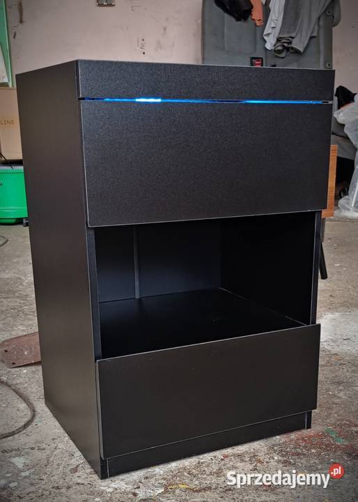 Szafka nocna czarna oświetlenie LED 40x35x60 lubuskie Gorzów Wielkopolski