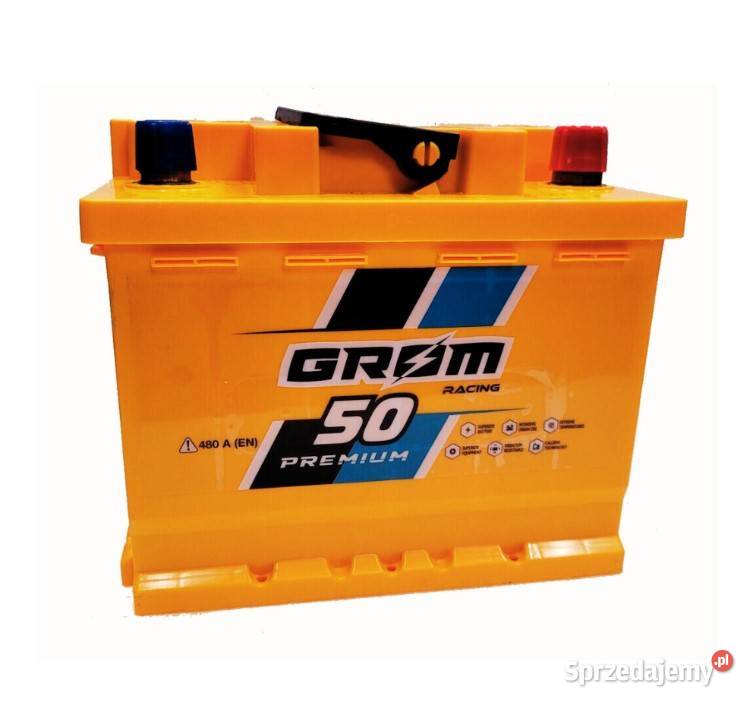 Akumulator Grom Racing 50Ah 480A EN PRAWY PLUS