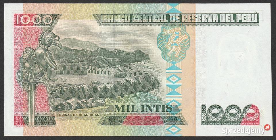 PERU 1000 INTIS 1988 CACERES STAN BANKOWY UNC Łódź sprzedam